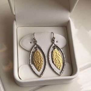 Gurhan Willow Silver & Gold Marquis Drop Earrings